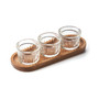 Delice Glass Jars and Wood Serving Tray 4 Piece Set