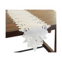 Victorian Lace Embroidered Cutwork Spring Table Runner, 15" x 54"