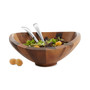 Nambe Butterfly 3 piece Wood Salad Set with Servers