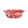 Red Swirl Enamelware Collection 4 Quart Serving Bowl