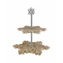 2 Tier Shaped Snowflake Server in Acacia Wood with a Washed Finish