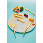 Infinia Marble Cheese Board With Gold Knives Set