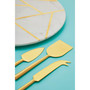 Infinia Marble Cheese Board With Gold Knives Set
