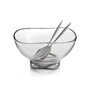Braid Glass Salad Bowl & Servers