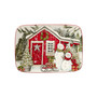 Snowman's Farmhouse Rectangular Platter, 14" x 10"