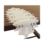 Victorian Lace Embroidered Cutwork Spring Table Runner, 16" x 34"