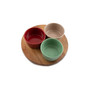 Lazy Susan with Condiment Bowls, Set of 4