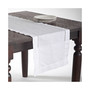 Hemstitched Linen Blend Table Runner