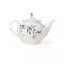 Sprig & Vine 32 Oz. Porcelain Teapot with gold tone accent
