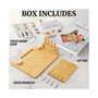 Premium Cheese Board Platter Set of 12 - Extra Thick Bamboo