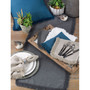 Stonewashed Linen Table Runner with Fringed Design