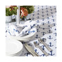 Anchors Print Outdoor Tablecloth with Zipper, 60" x 84"
