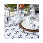 Anchors Print Outdoor Tablecloth with Zipper, 60" x 84"