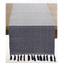 Ribbed Table Runner with Tassel Design, 108" x 16"