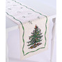 Christmas Tree Ivory/Green 108" Runner