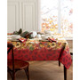 Swaying Leaves Bordered Fall Tablecloth, 52"x52"