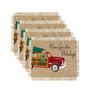Home For the Holidays Burlap Placemat, Set of 4