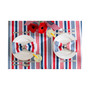 Patriotic Stripe Outdoor Tablecloth 60" Round