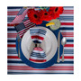 Patriotic Stripe Outdoor Tablecloth 60" Round