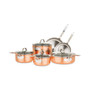 3-Ply Hammered Copper Clad 10-Pc. Cookware Set