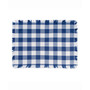 Navy Heavyweight Check Fringed Placemat Set of 6