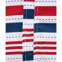 Patriotic Stripe Outdoor Tablecloth with Zipper 52" Round