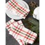 Kitchen and Table Top Jolly Tree Collection Napkin Set, Nutcracker Plaid, Set of 6