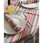 Summer Stripe Outdoor Tablecloth with Zipper 52" Round