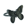 Flutter Spring Butterfly Brass Metal Napkin Rings, Set of 4