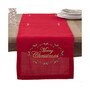 Merry Christmas Embroidered Holiday Table Runner, 14" x 72"