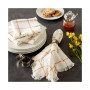 Design Import Check Fringed Napkin, Set of 6