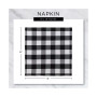 Design Import Check Fringed Napkin, Set of 6
