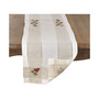 Embroidered Table Runner with Grape Hemstitch Design