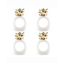 Gold Pineapple Napkin Ring Set of 4