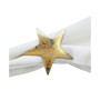 Dinner Napkin Ring with Texture Star Top, Set of 4