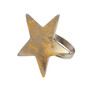 Dinner Napkin Ring with Texture Star Top, Set of 4