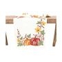 Happy Fall Pumpkins Crewel Embroidered Table Runner