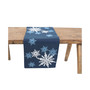 Magical Snowflakes Crewel Embroidered Christmas Table Runner