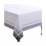 Casual Tablecloth with Banded Border Design, 72" x 72"