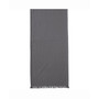 Solid Gray Heavyweight Fringed Table Runner 14" X 72"