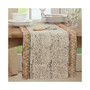 Cotton Table Runner with Block Print Embroidered Design, 72" x 16"