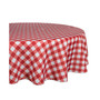 Check Outdoor Tablecloth with Zipper 60" Round