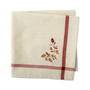 Embroidered Fall Leaves Corner with Border Napkin, Set of 6