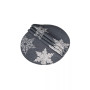 Glisten Snowflake Embroidered Christmas Round Placemats, 16" Round, Set of 4