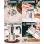 Milano Stovetop Espresso Maker Moka Pot 9 Espresso Cup Size 15.2 oz