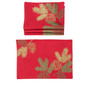 Christmas Pine Tree Branches Embroidered Double Layer Placemats - Set of 4