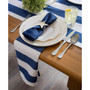 Nautical Blue Cabana Stripe Outdoor Table Runner 14" X 108"