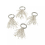 Beaded Spray Design Napkin Ring, Set of 4