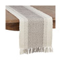 Table Runner with Kantha Stitch Design, 90" x 16"