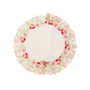 Lush Rosette Embroidered Cutwork Round Placemats - Set of 4